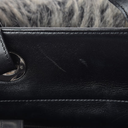 Chanel Calfskin Fantasy Fur Shopper Tote Black 8 of 13