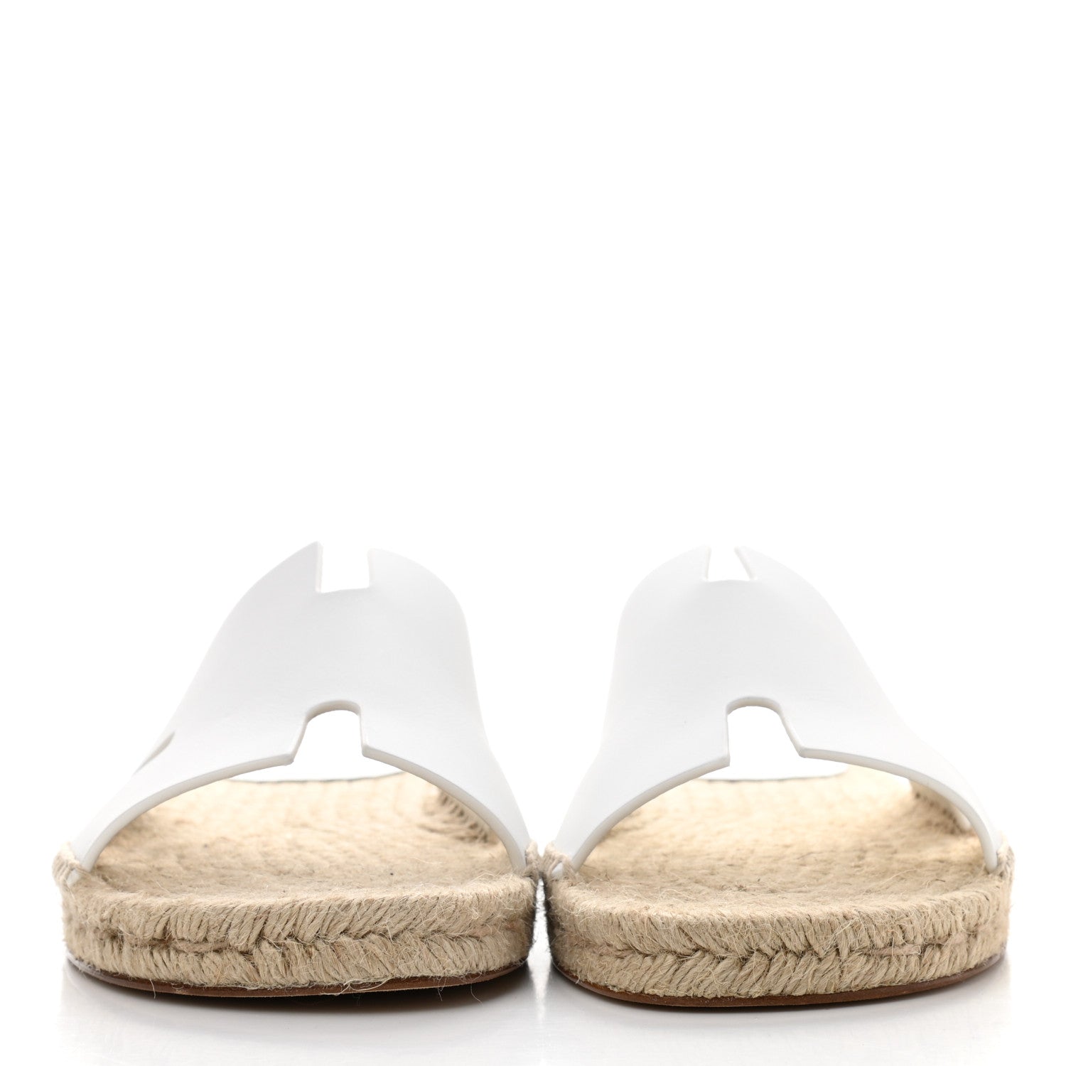 Hermes Calfskin Mens Antigua Espadrille Sandals 43 White 2 of 9