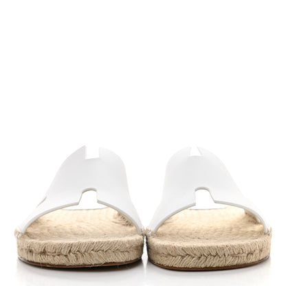 Hermes Calfskin Mens Antigua Espadrille Sandals 43 White 2 of 9