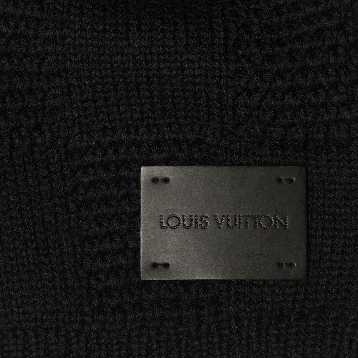 Louis Vuitton Damier Wool Knit Scarf Black 3 of 5