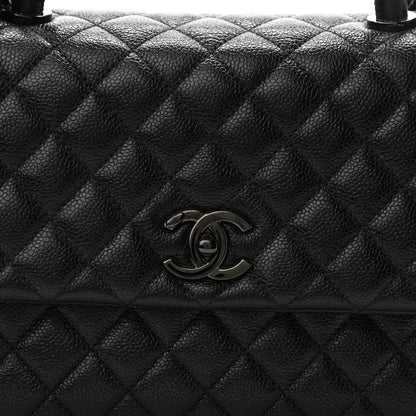 Chanel Caviar Quilted Medium Coco Handle Flap So Black 8 of 10