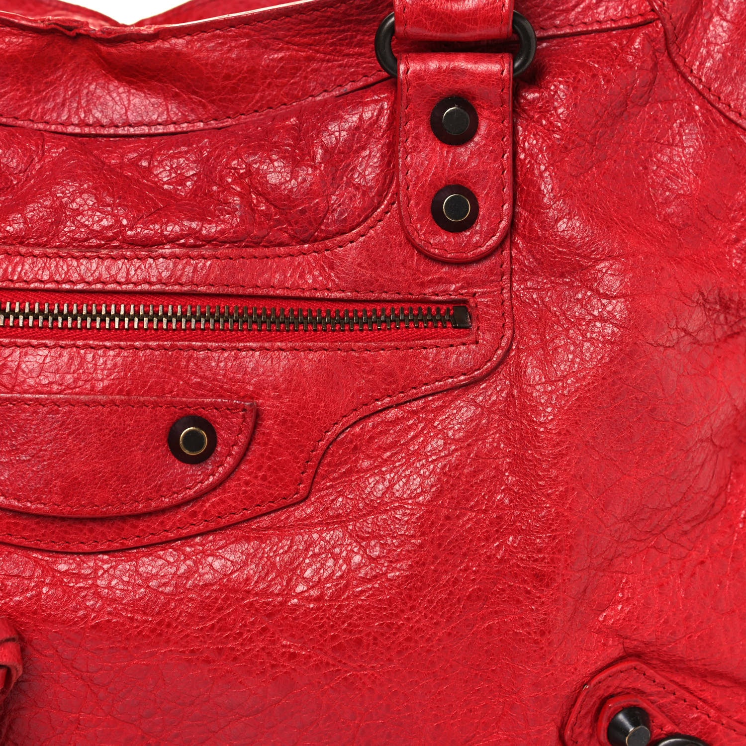 Balenciaga Agneau Classic Hardware City Rouge Coquelicot 8 of 15