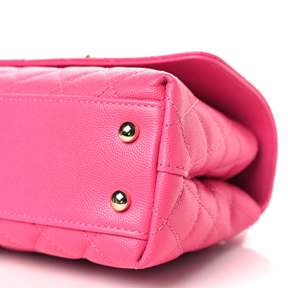 Chanel Caviar Quilted Mini Coco Handle Flap Rose 8 of 8