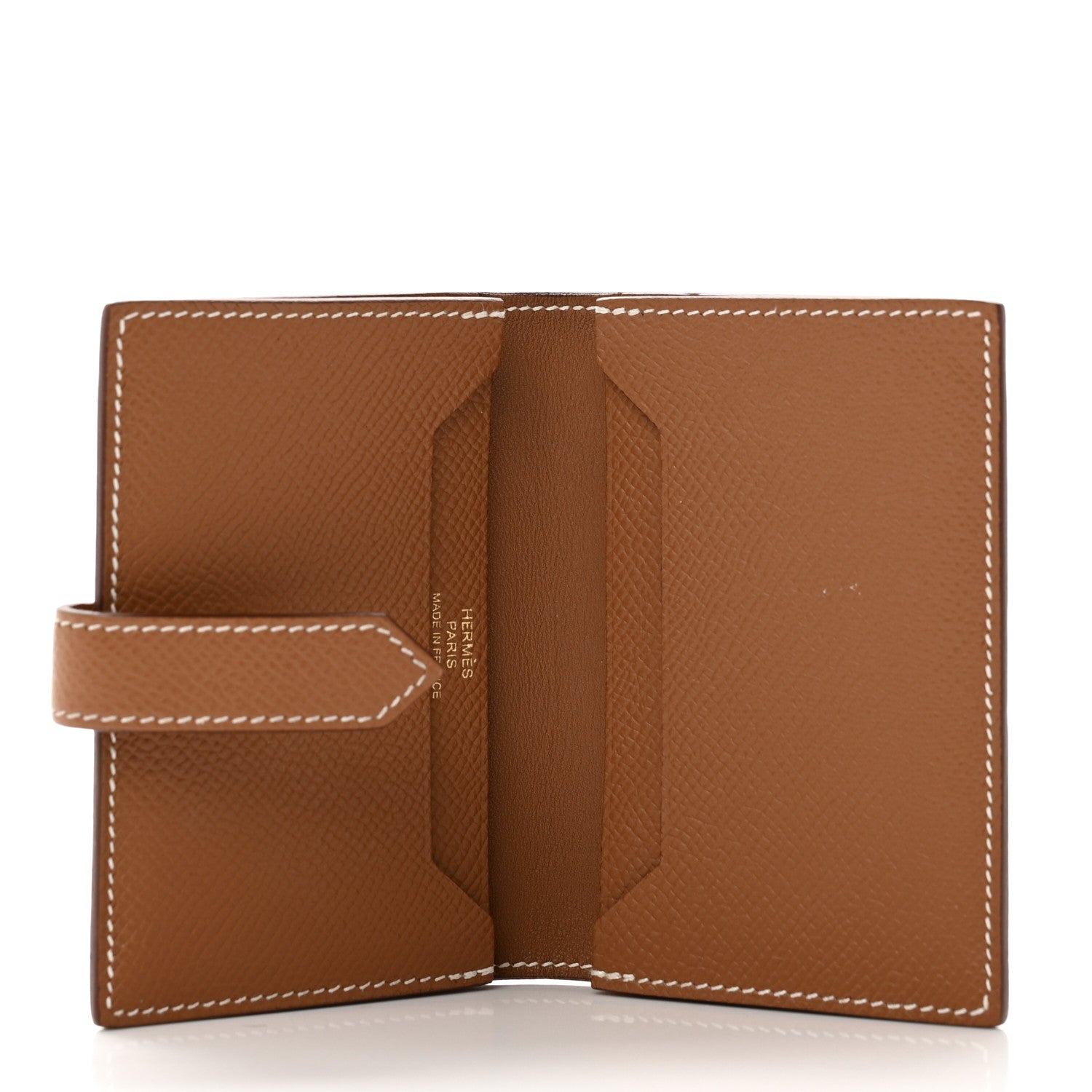 Hermes Epsom Bearn Card Holder Wallet Gold 4 of 6