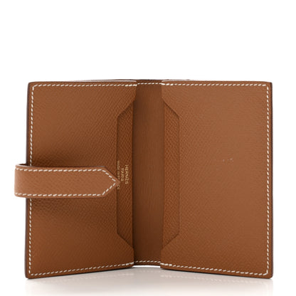 Hermes Epsom Bearn Card Holder Wallet Gold 4 of 6