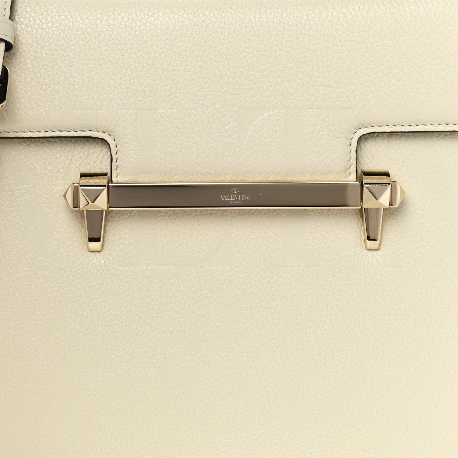 Valentino Garavani Grainy Calfskin Embossed VLTN Uptown Top Handle Bag Ivory 6 of 9