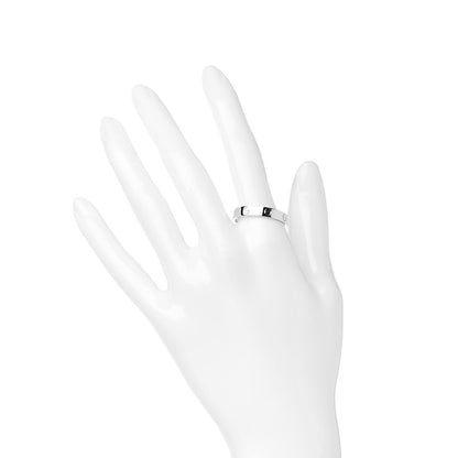 Cartier 18K White Gold 4mm LOVE Wedding Band Ring 63 10.25 2 of 4