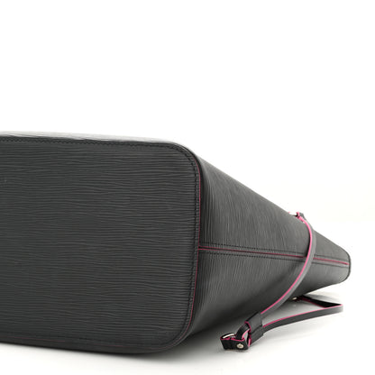 Louis Vuitton Epi Neverfull MM Black Hot Pink 10 of 12