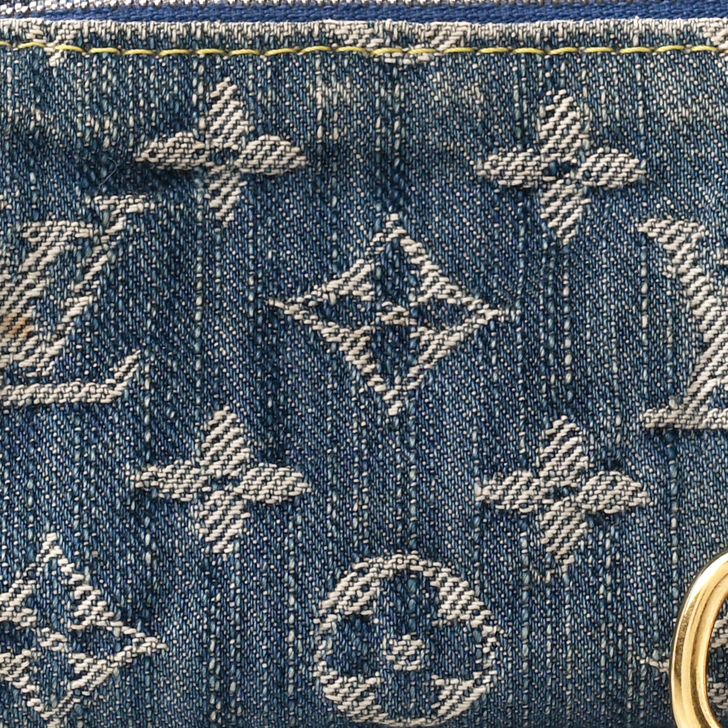 Louis Vuitton Monogram Denim Pochette Speedy PM Key Holder Blue 7 of 10