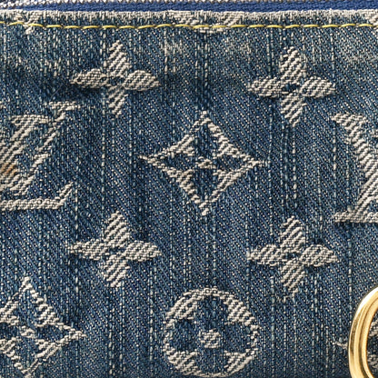 Louis Vuitton Monogram Denim Pochette Speedy PM Key Holder Blue 7 of 10