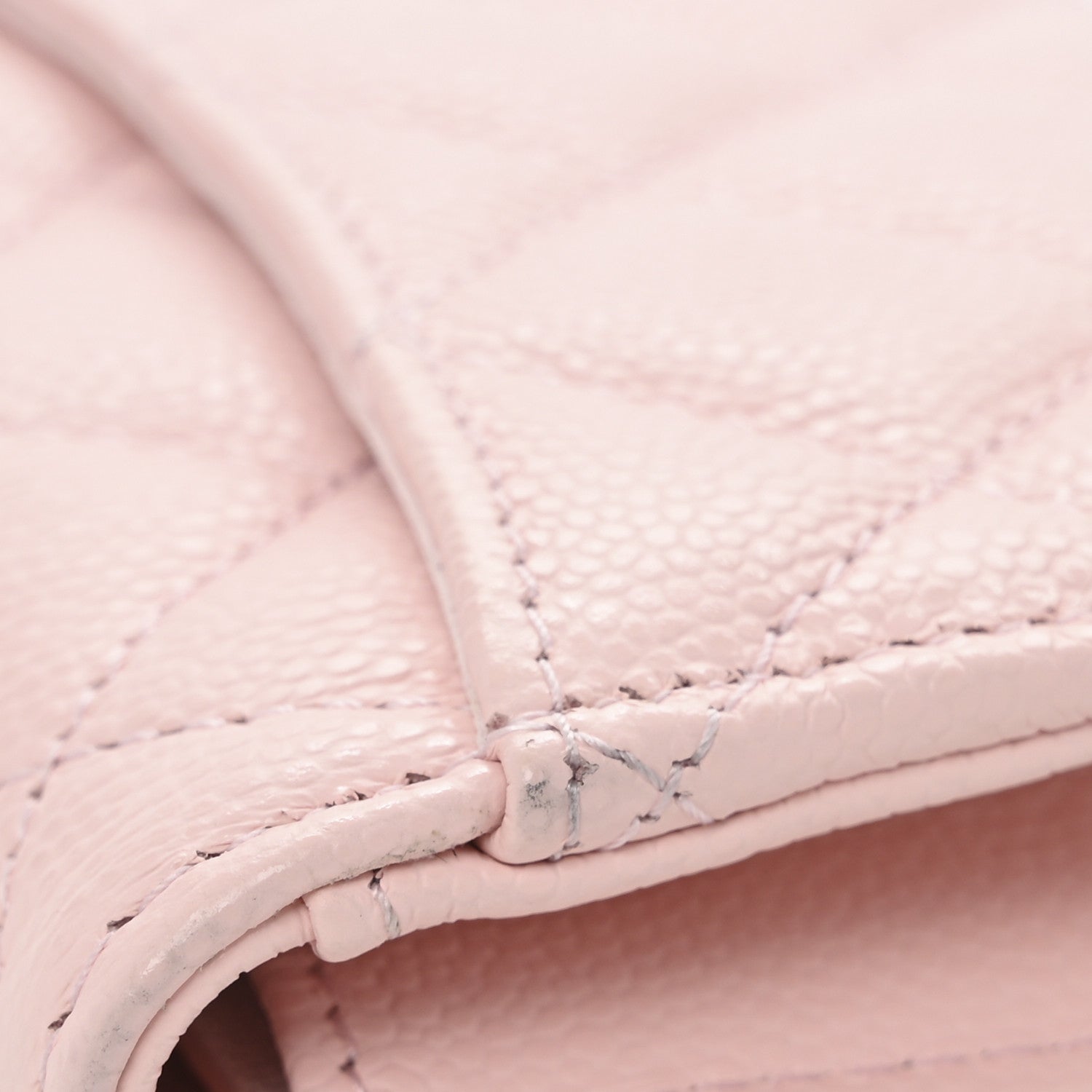 Chanel Caviar Quilted Flap Card Holder Wallet Light Pink 9 of 10