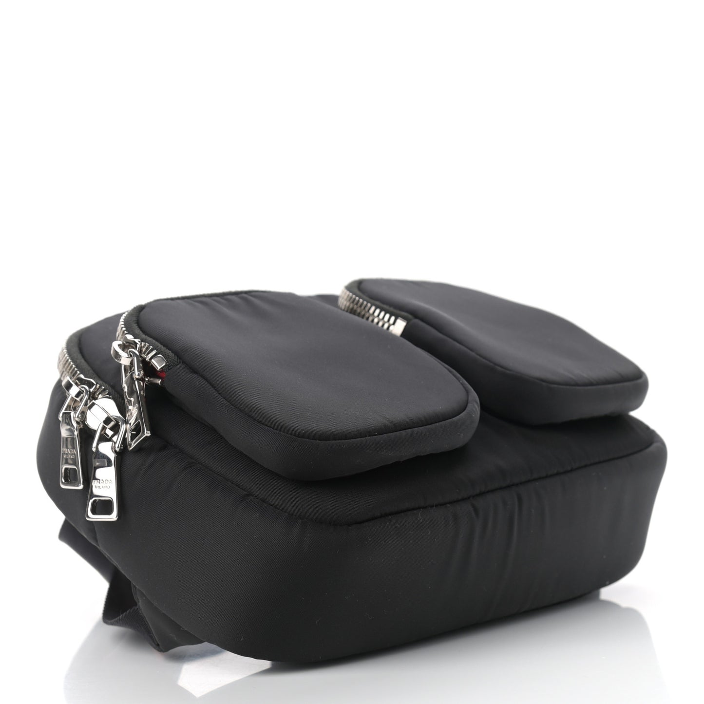 Tessuto Nylon Pocket Top Handle Cargo Backpack Black