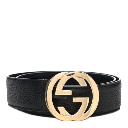 Gucci Calfskin Interlocking G 40mm Belt 85 34 Black 1 of 12