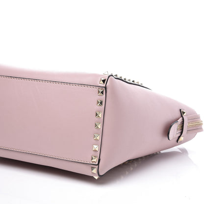 Valentino Garavani Vitello Rockstud Double Handle Tote Light Pink 6 of 12
