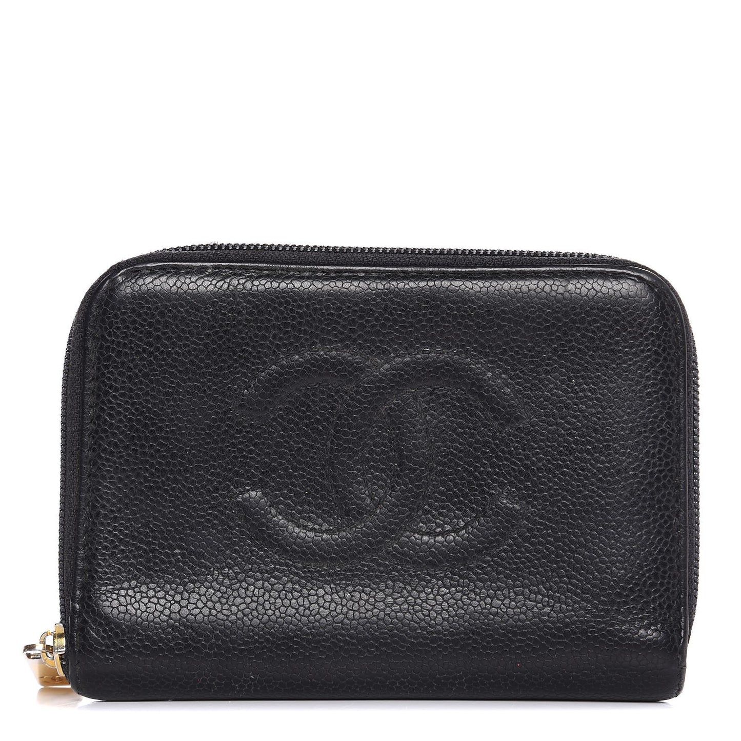 Caviar Timeless CC Zip Around Organizer Wallet Black
