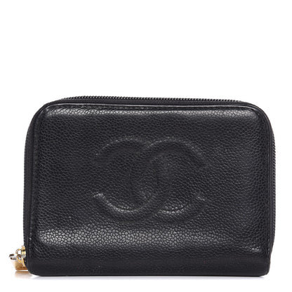 Chanel Caviar Timeless CC Zip Around Organizer Wallet Black 1 of 11