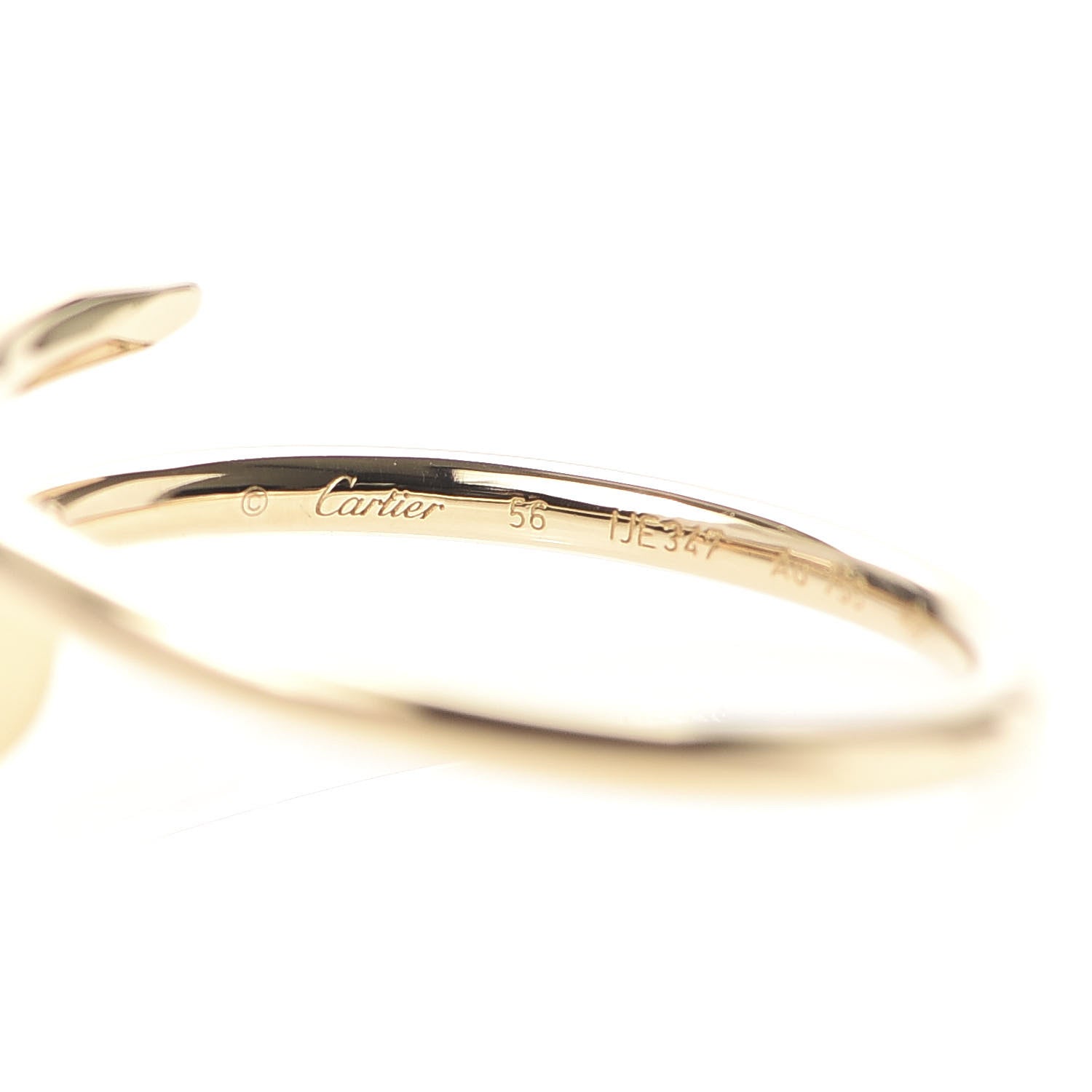 Cartier 18K Yellow Gold Small Juste Un Clou Ring 56 7.5 4 of 7