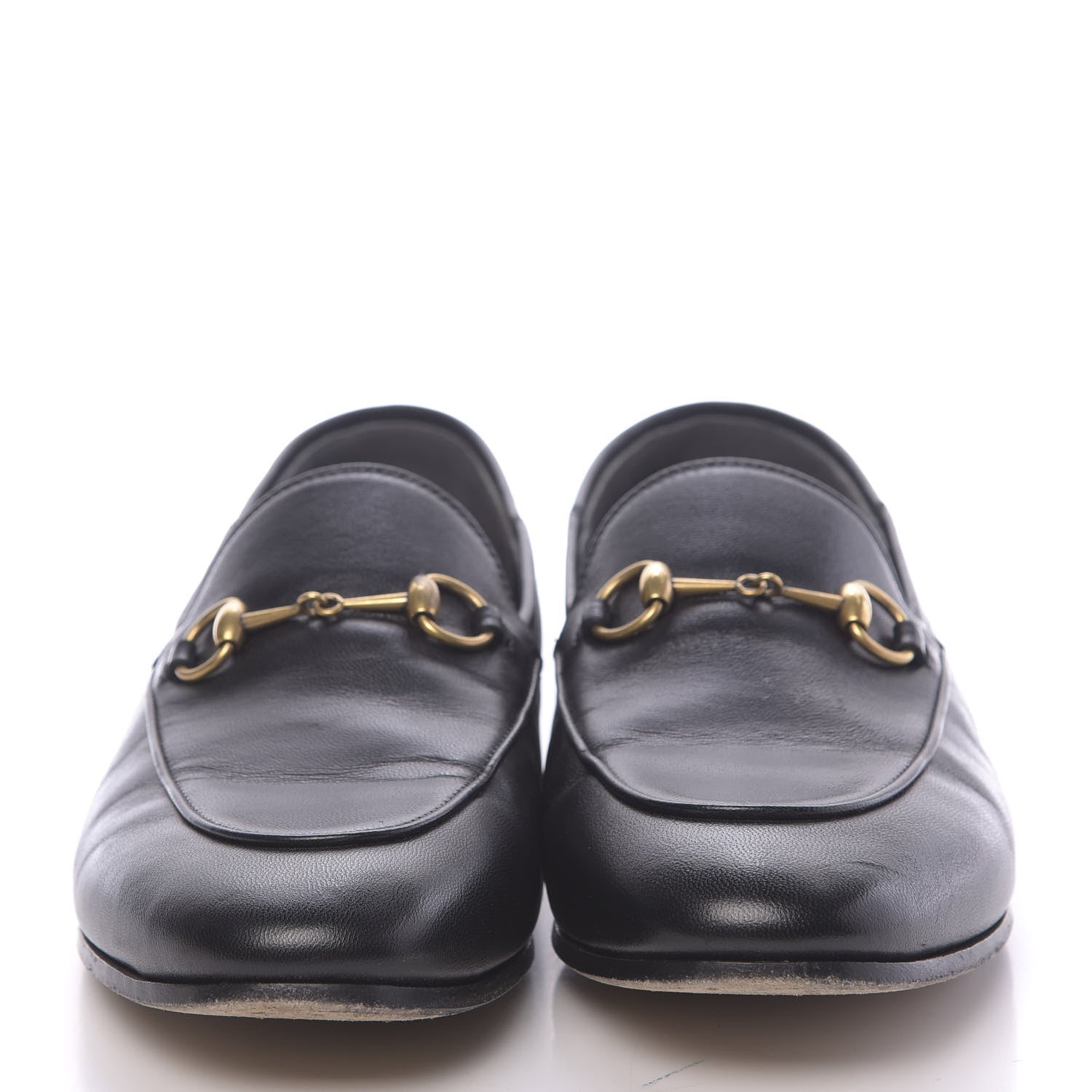 Gucci Lambskin Womens Brixton Horsebit Loafers 39 Black 2 of 11