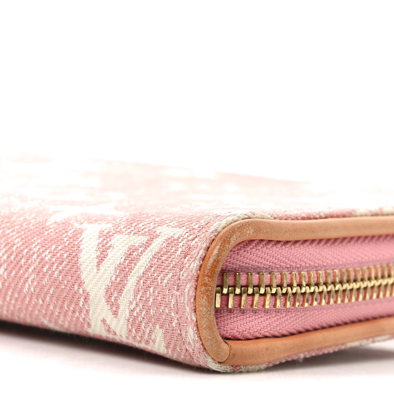Louis Vuitton Denim Monogram Jacquard Zippy Wallet Pink 1769361