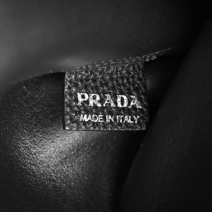 Prada Vitello Daino Small Concept Shopper Tote Black Astrale 7 of 11