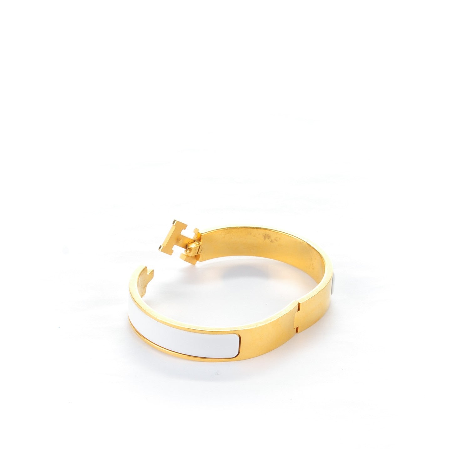 Hermes Enamel Narrow Clic Clac H Bracelet PM White 4 of 4