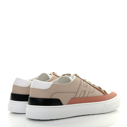 Hermes Calfskin Deep Sneakers 37.5 Multicolor White Gold 4 of 8
