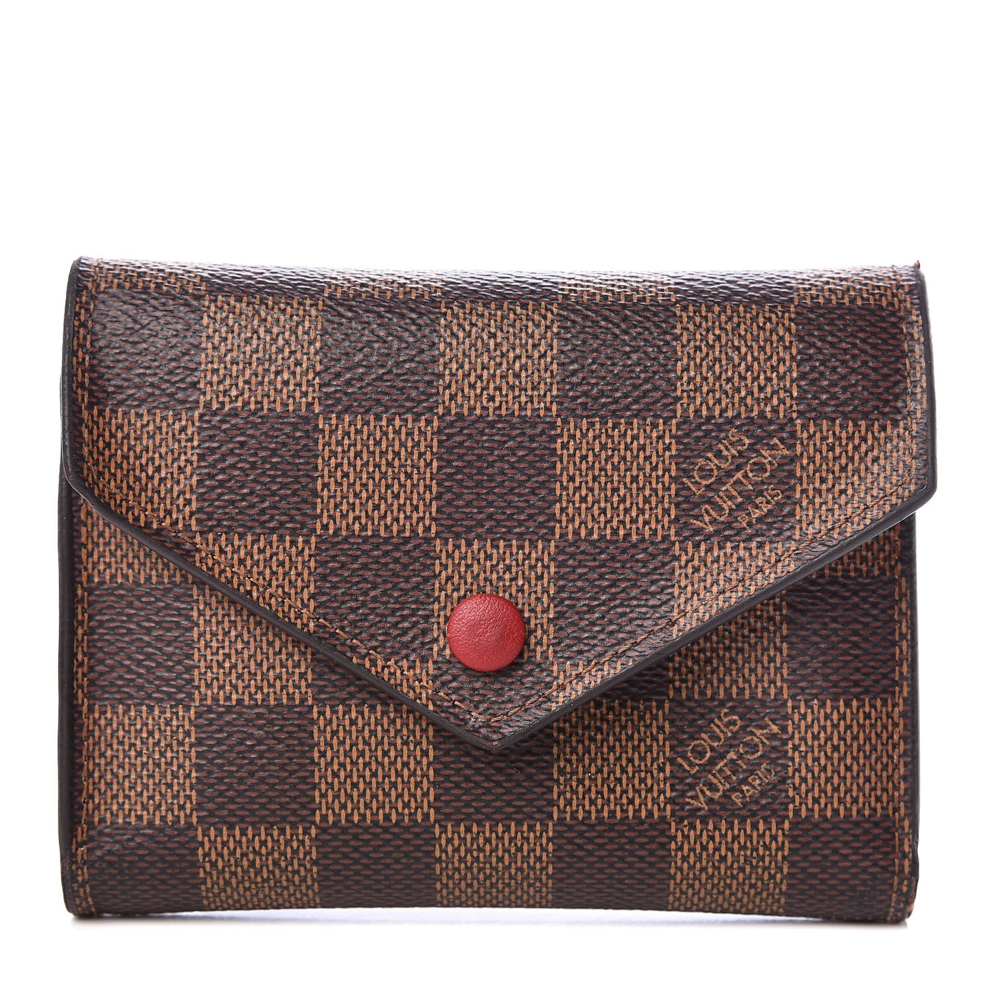 Damier Ebene Victorine Wallet Red