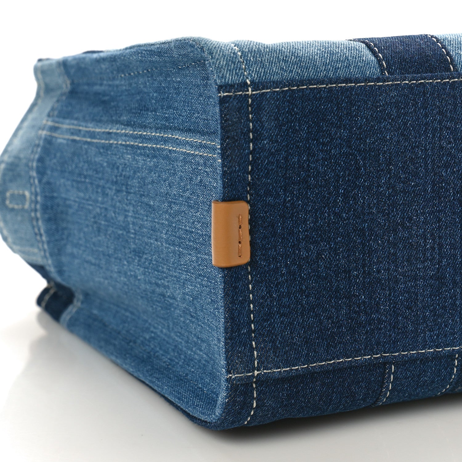Marc Jacobs MARC JACOBS Denim Canvas Medium The Tote Bag Blue 7 of 9