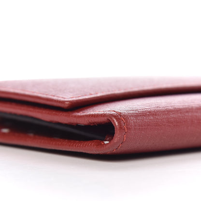 Gucci Calfskin Interlocking G French Wallet Red 9 of 12