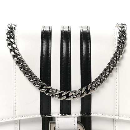 Balenciaga X ADIDAS Box Calfskin Hourglass Chain Bag White 7 of 9