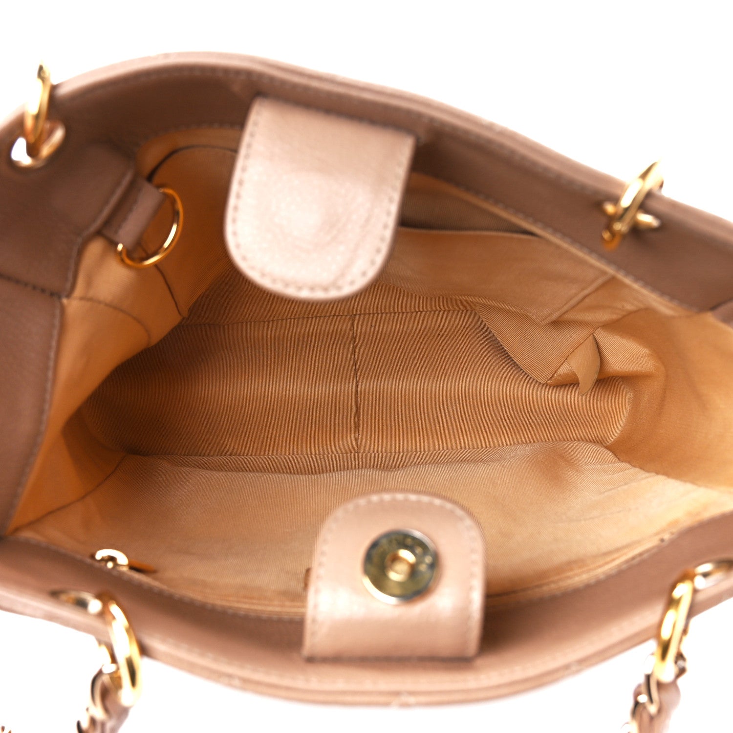 Chanel Caviar Quilted Petit Shopping Tote PST Beige 5 of 13