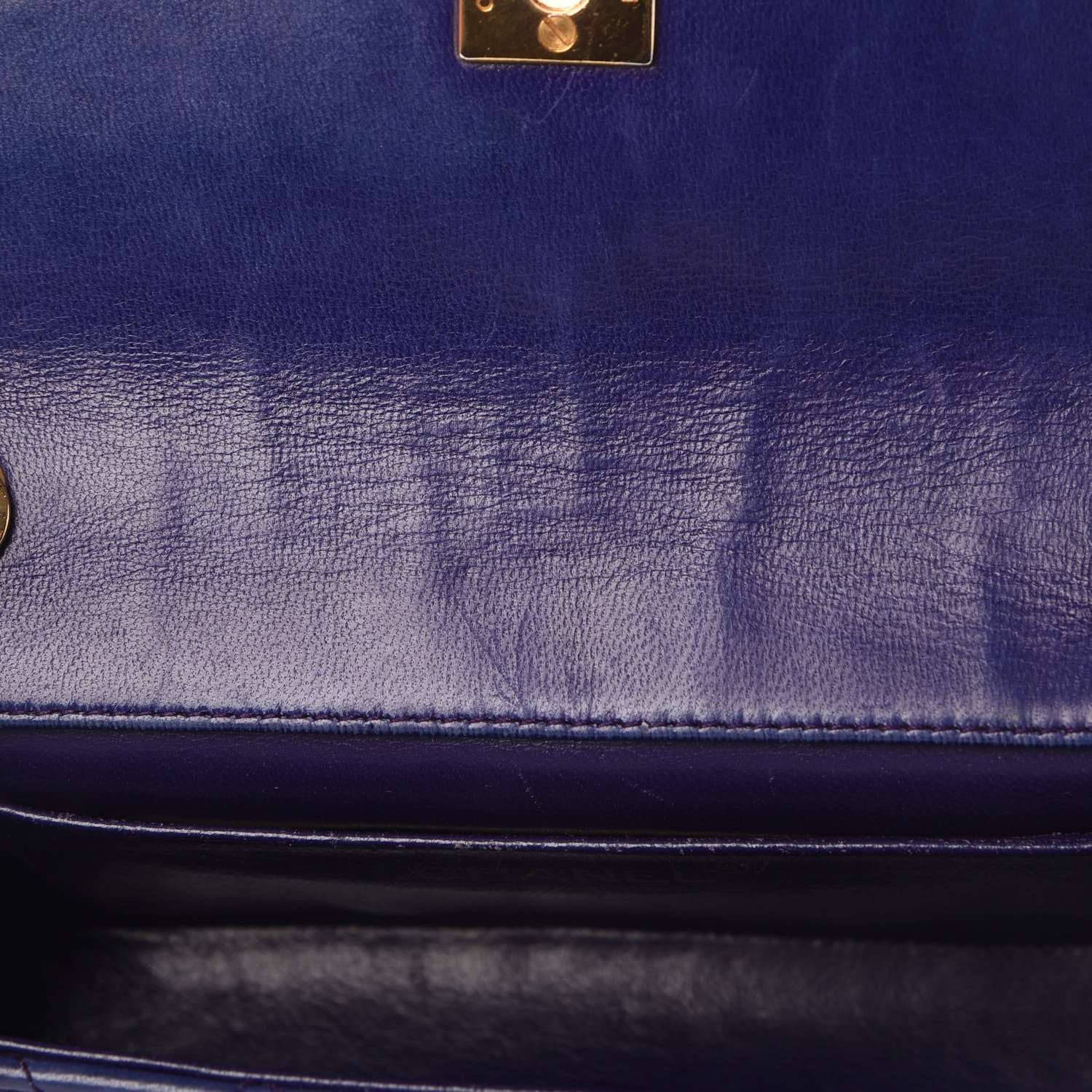 Chanel Lambskin Quilted Small Single Flap Navy 9 of 13