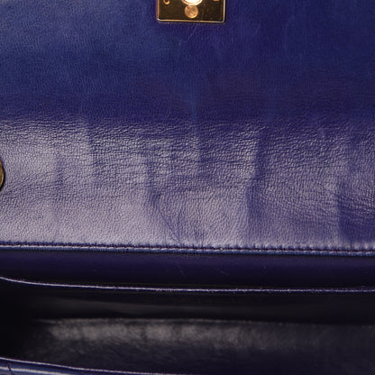 Chanel Lambskin Quilted Small Single Flap Navy 9 of 13
