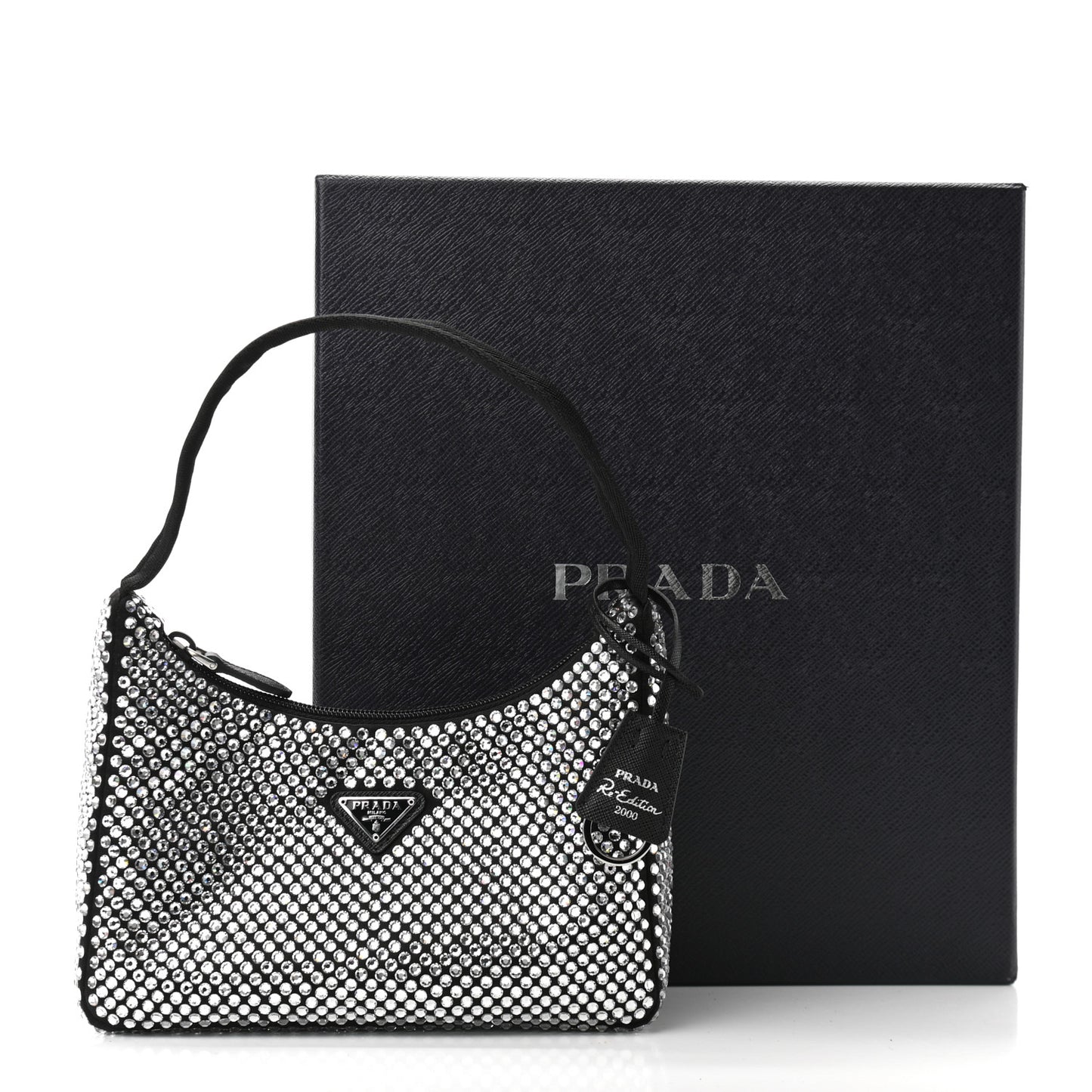 Satin Crystal Mini Re-Edition 2000 Bag Cristal