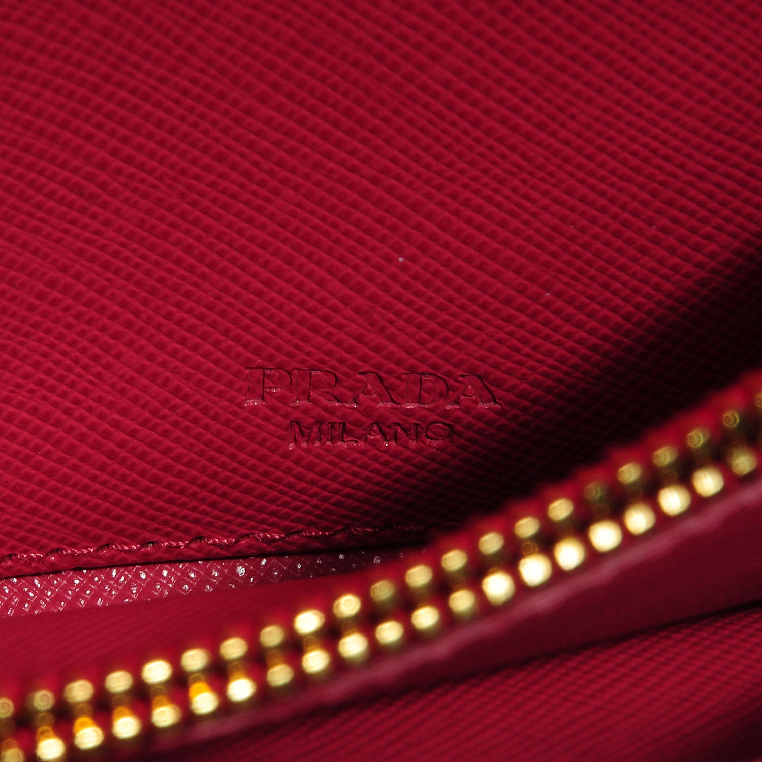 Prada Saffiano Triangle Flap Wallet Peonia 6 of 11