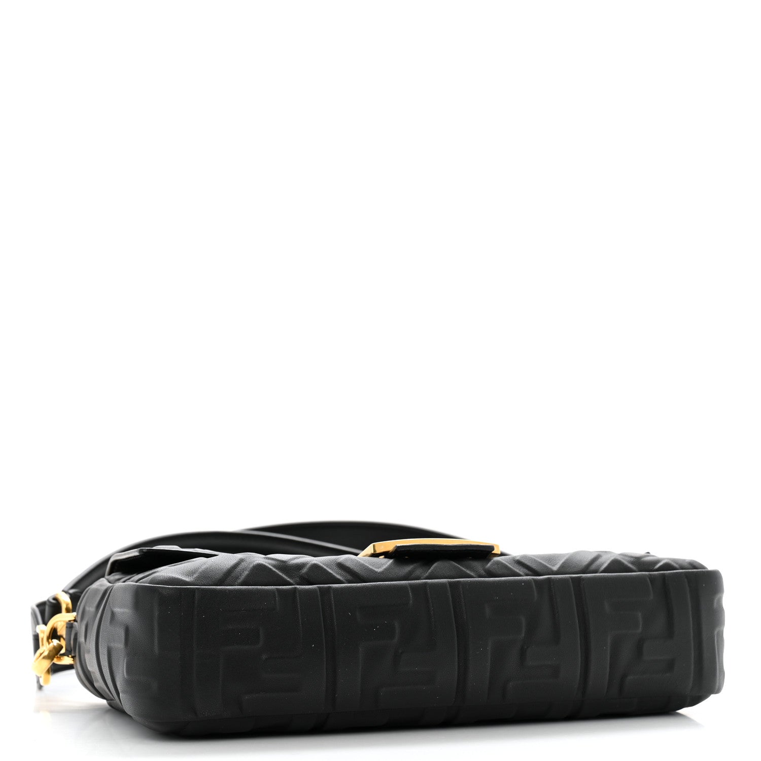 Fendi Nappa FF 1974 Embossed Baguette Black 4 of 10