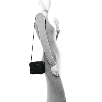Chanel Calfskin Stitched Covered CC Camera Case Bag Black 2 of 12