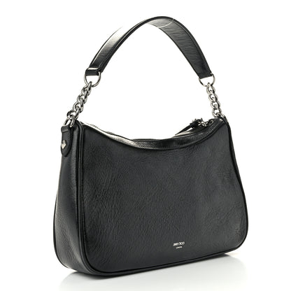 Jimmy Choo Lambskin JC Soft Hobo Bag Black 3 of 10