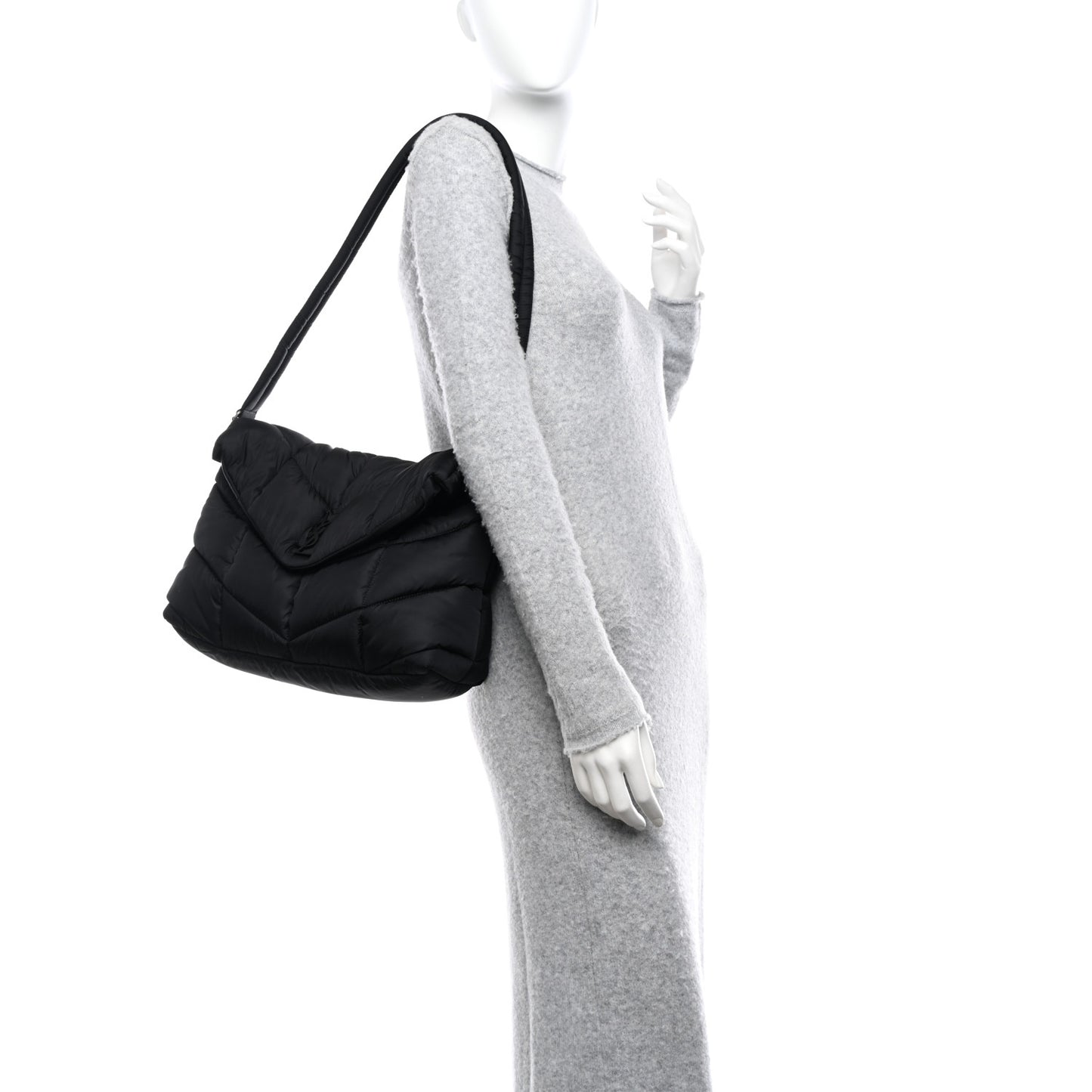 Econyl Nylon Lou Puffer Messenger Black