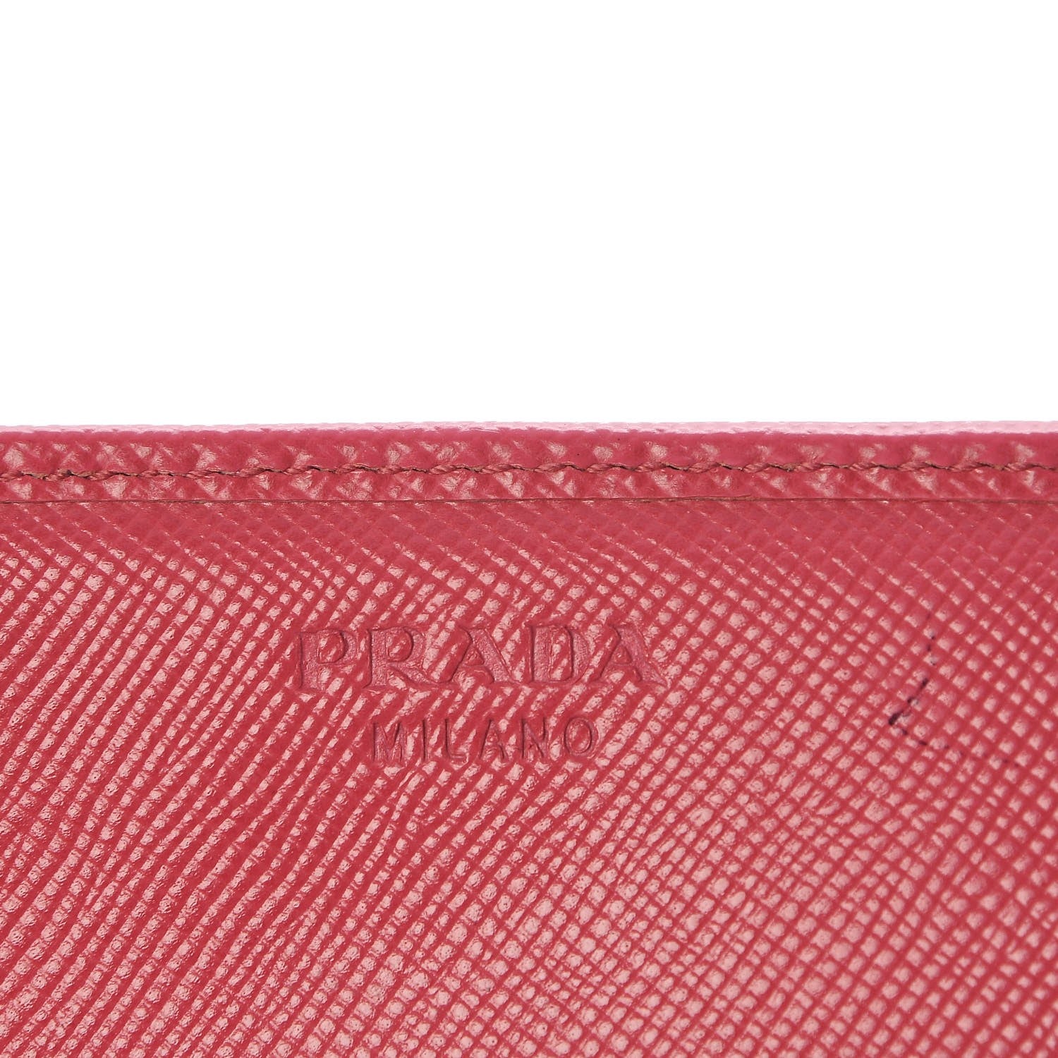 Prada Saffiano Metal Continental Flap Wallet Peonia 6 of 14