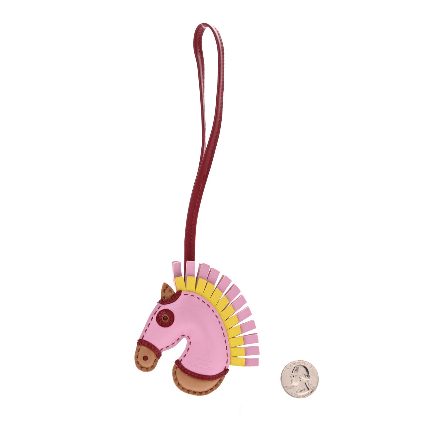 Milo Lambskin Geegee Camail Bag Charm Mauve Sylvestre Chai Lime Rouge Grenat
