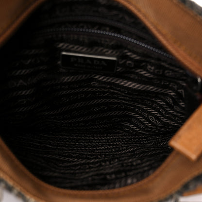 Prada Stuoia Tweed Cinghiale Tote Marrone 5 of 10