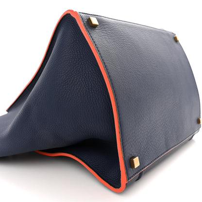 Celine Supple Calfskin Large Phantom Luggage Navy Blue Orange 9 of 17
