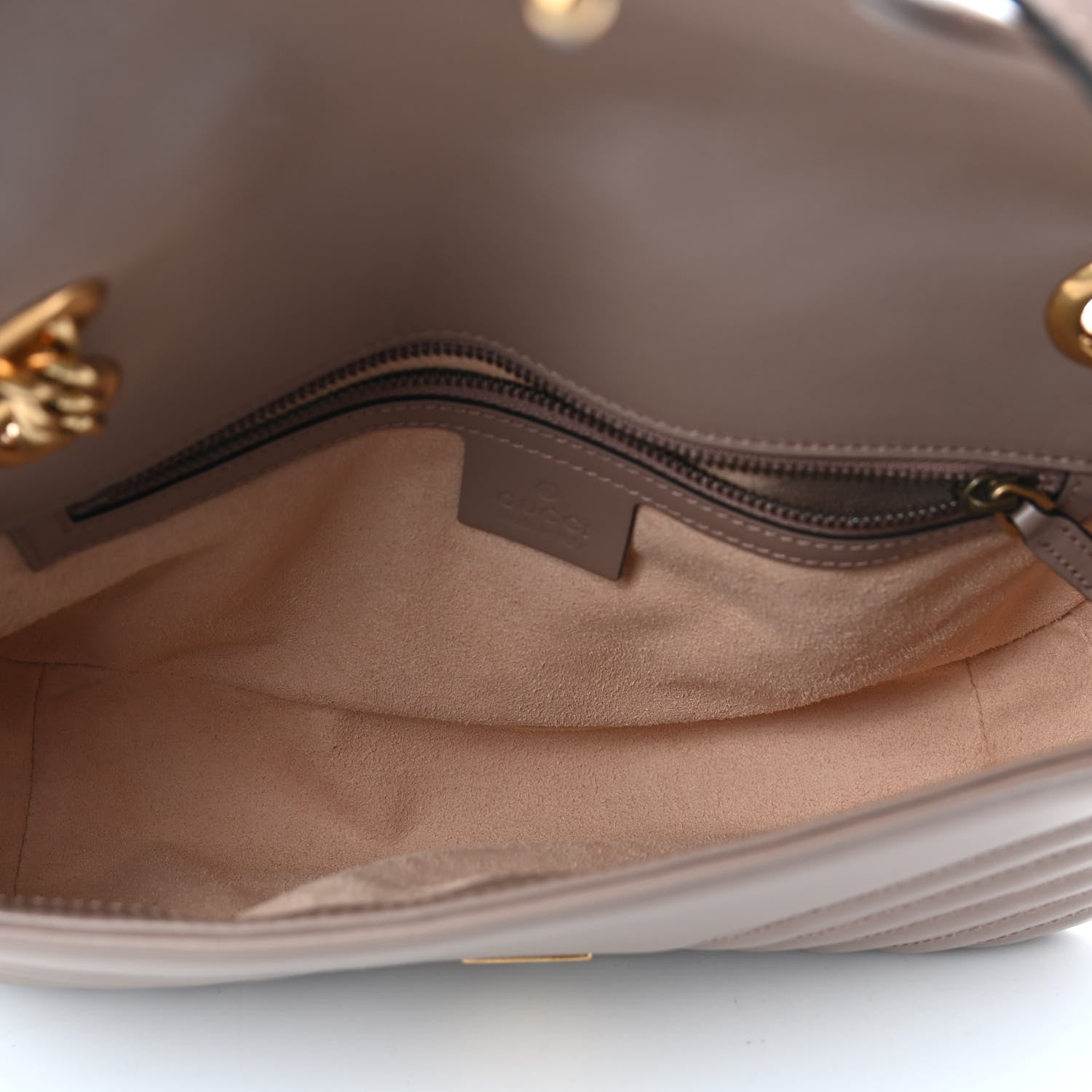 Gucci Calfskin Matelasse Small GG Marmont Shoulder Bag Porcelain Rose 4 of 4