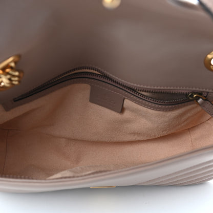 Gucci Calfskin Matelasse Small GG Marmont Shoulder Bag Porcelain Rose 4 of 4