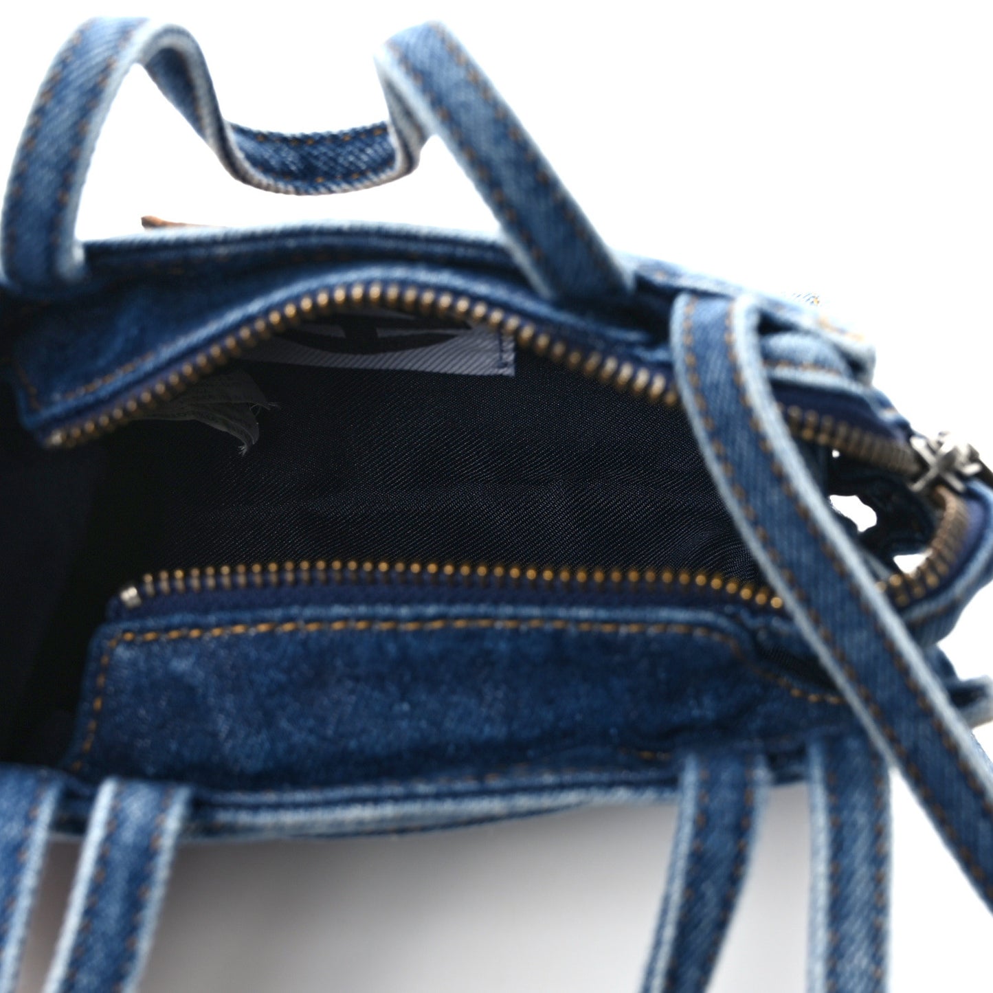 Denim Small Shopping Bag Blue