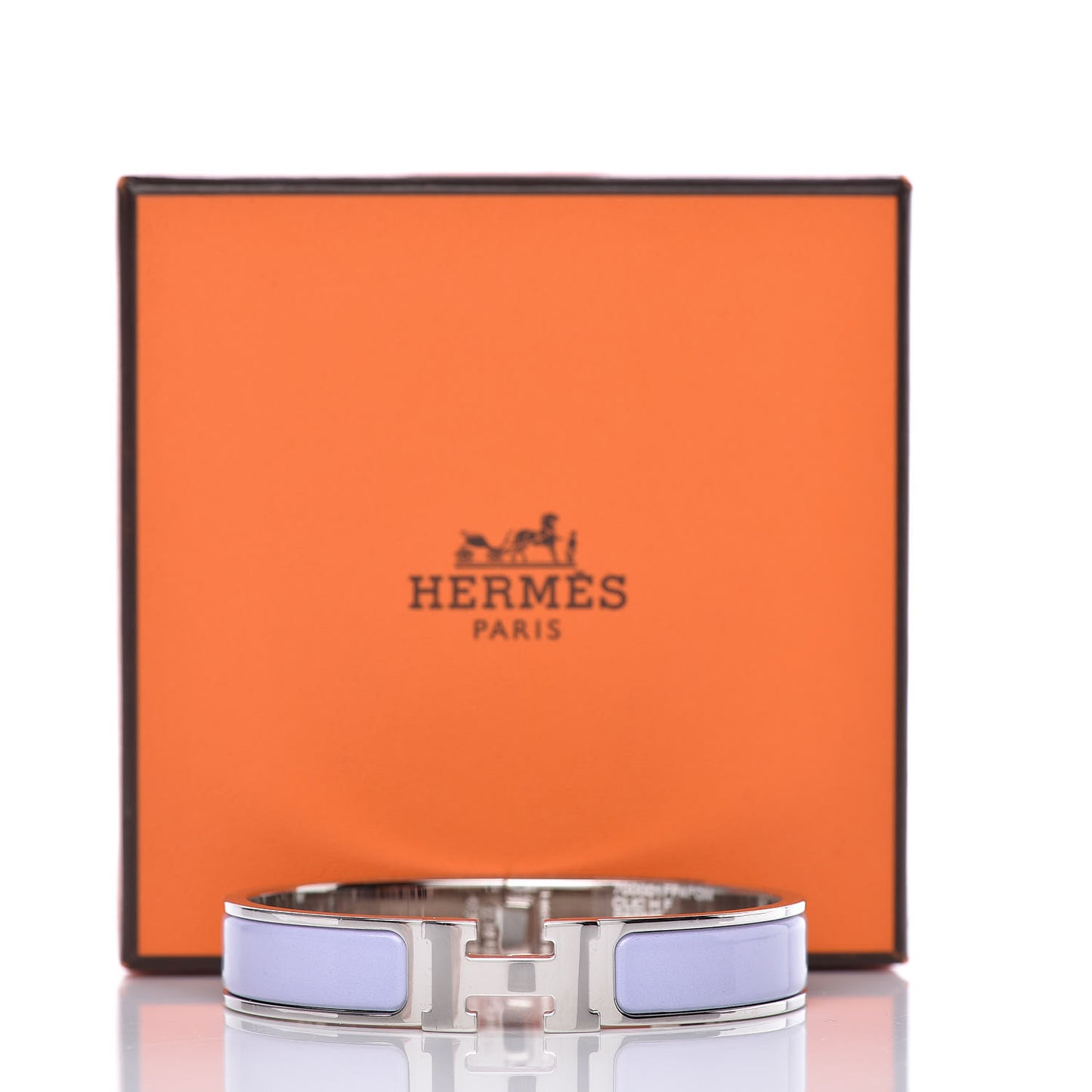 Enamel Narrow Clic Clac H Bracelet GM Parme