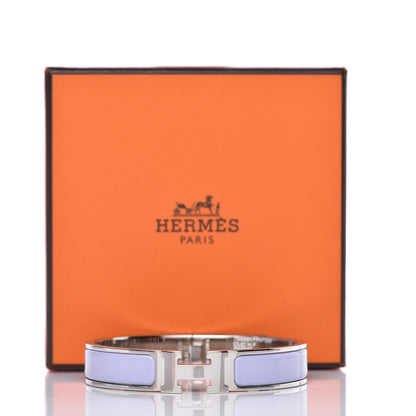 Hermes Enamel Narrow Clic Clac H Bracelet GM Parme 6 of 6