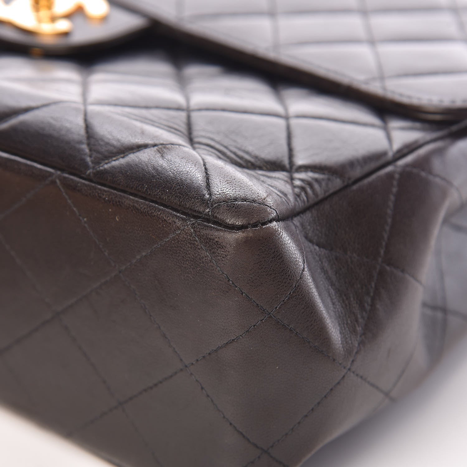 Chanel Lambskin Quilted Jumbo Single Flap Black 13 of 20