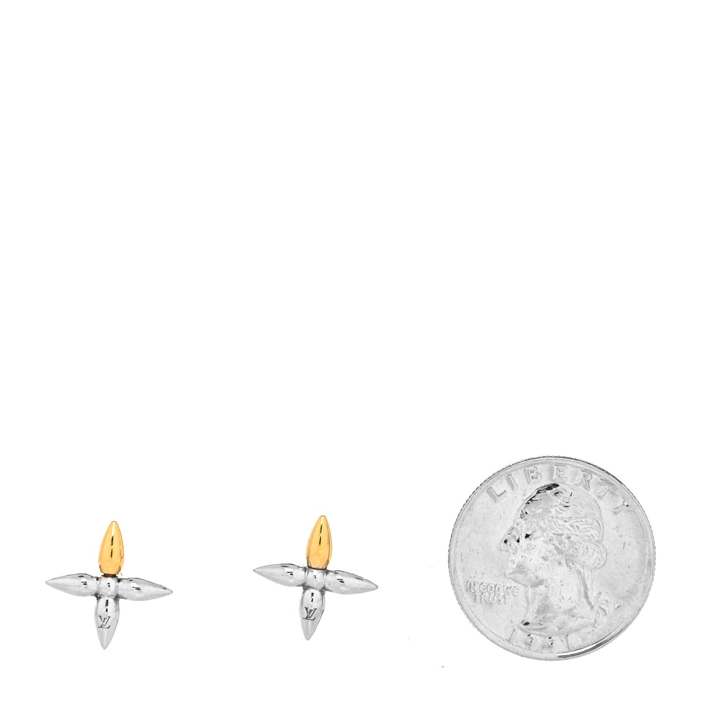 Metal Louisette Earrings Silver Gold
